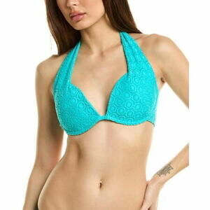 Coco Contours womens Cameo Halter Bikini  12/36C  Blue